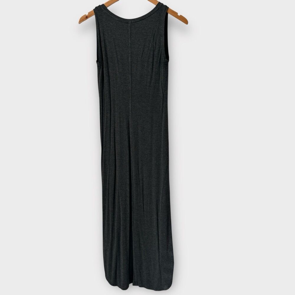 Daily Ritual Women’s Sleeveless Tank Dress Midi Black Grey Knit Size Extra Small - Picture 3 of 4
